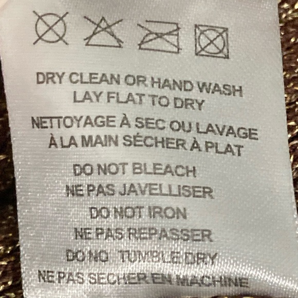 NWT Retrofete Brown Gold Sparkle Amster Ribbed Midi Sweater Dress - Sz L - Picture 9 of 9